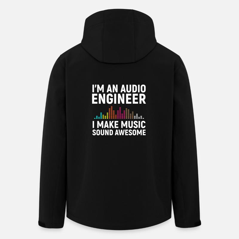 I’m an Ingénieur audio - Veste softshell homme en polyester recyclé Stanley/Stella - noir