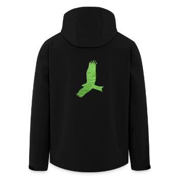 bird of prey - Men’s Recycled Softshell Jacket by Stanley/Stella - black - Back - AI Model Male 185 light (185cm)