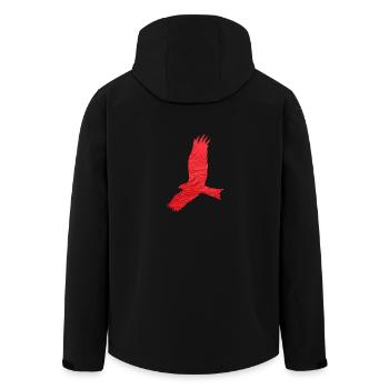 Falke - Recycelte Männer Softshell-Jacke von Stanley/Stella - Schwarz - Hinten - AI Model Male 185 light (185cm)