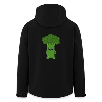 Sad Brocolli - Recycelte Männer Softshell-Jacke von Stanley/Stella - Schwarz - Hinten - AI Model Male 185 light (185cm)