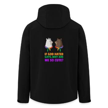 Homosexualität schwul Gleichberechtigung gay - Recycelte Männer Softshell-Jacke von Stanley/Stella - Schwarz - Hinten - AI Model Male 185 light (185cm)
