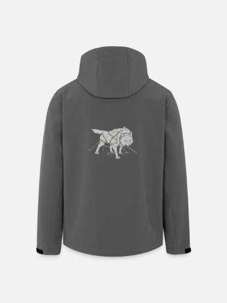 Wolf in chains - Men’s Recycled Softshell Jacket by Stanley/Stella - black