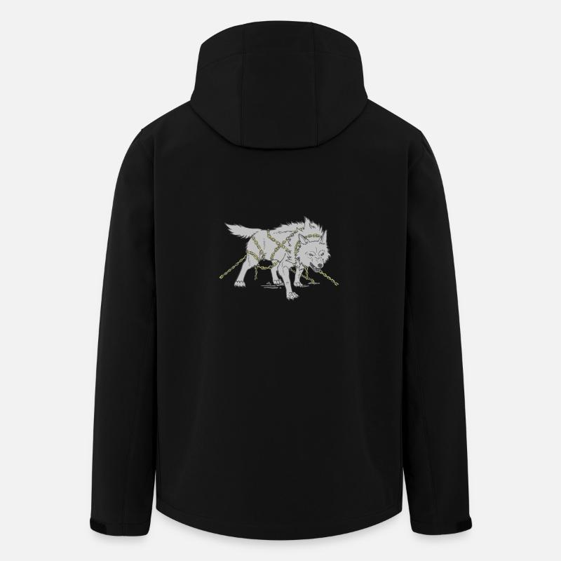 Wolf in chains - Men’s Recycled Softshell Jacket by Stanley/Stella - black