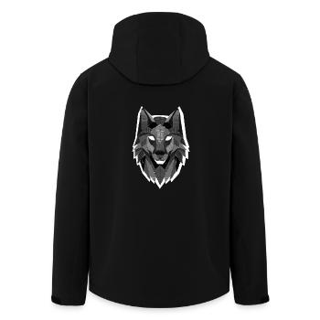 Wolf Artboard - Men’s Recycled Softshell Jacket by Stanley/Stella - black - Back - AI Model Male 185 light (185cm)