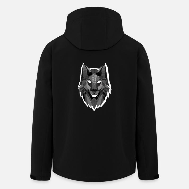 Wolf Artboard - Men’s Recycled Softshell Jacket by Stanley/Stella - black