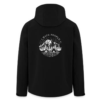 I Hate People - I hate people gift campers - Men’s Recycled Softshell Jacket by Stanley/Stella - black - Back - AI Model Male 185 light (185cm)