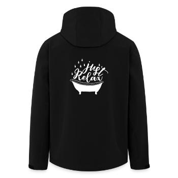 Détendez-vous détente bain baignoire cadeau de repos - Veste softshell homme en polyester recyclé Stanley/Stella - noir - Dos - AI Model Male 185 light (185cm)