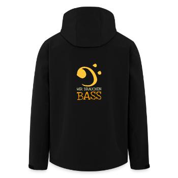 Bass Clef We need bass - Men’s Recycled Softshell Jacket by Stanley/Stella - black - Back - AI Model Male 185 light (185cm)