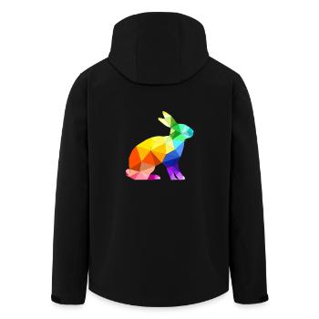lièvre - Veste softshell homme en polyester recyclé Stanley/Stella - noir - Dos - AI Model Male 185 light (185cm)