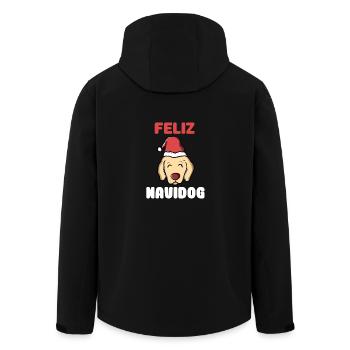 Feliz Navidog - Recycelte Männer Softshell-Jacke von Stanley/Stella - Schwarz - Hinten - AI Model Male 185 light (185cm)