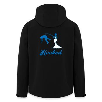 Hooked - Poltern - Recycelte Männer Softshell-Jacke von Stanley/Stella - Schwarz - Hinten - AI Model Male 185 light (185cm)