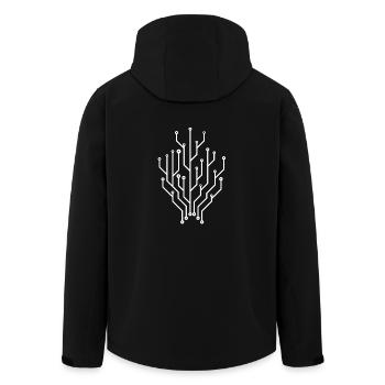 Circuit Board Connectors Programmer Computer Science Tree - Men’s Recycled Softshell Jacket by Stanley/Stella - black - Back - AI Model Male 185 light (185cm)