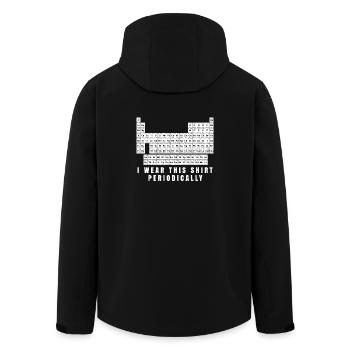 I Wear This Shirt Periodically Periodic Table Tea - Men’s Recycled Softshell Jacket by Stanley/Stella - black - Back - AI Model Male 185 light (185cm)