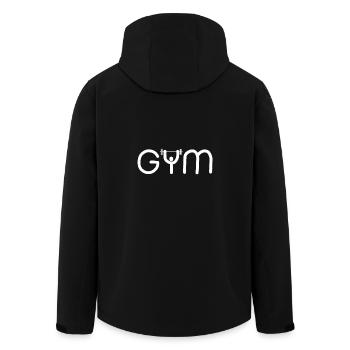 GYM gym - Men’s Recycled Softshell Jacket by Stanley/Stella - black - Back - AI Model Male 185 light (185cm)