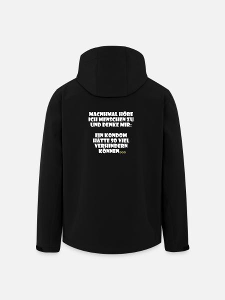 Stupid people condom design - Men’s Recycled Softshell Jacket by Stanley/Stella - black