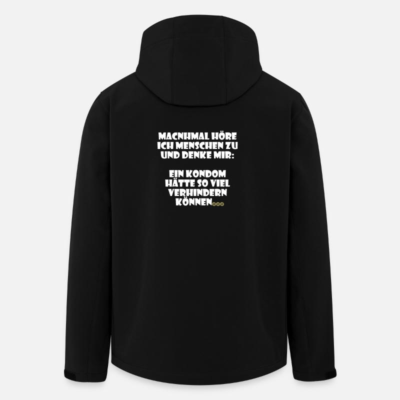 Stupid people condom design - Men’s Recycled Softshell Jacket by Stanley/Stella - black