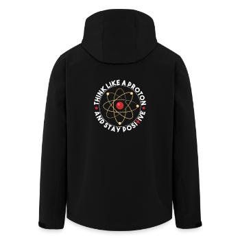 Pensez comme un proton et restez positif Science - Veste softshell homme en polyester recyclé Stanley/Stella - noir - Dos - AI Model Male 185 light (185cm)