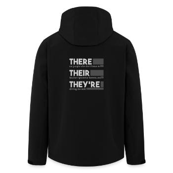 English Teacher Grammar There are They They - Men’s Recycled Softshell Jacket by Stanley/Stella - black - Back - AI Model Male 185 light (185cm)