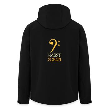 Basst déjà La clé de basse - Veste softshell homme en polyester recyclé Stanley/Stella - noir - Dos - AI Model Male 185 light (185cm)