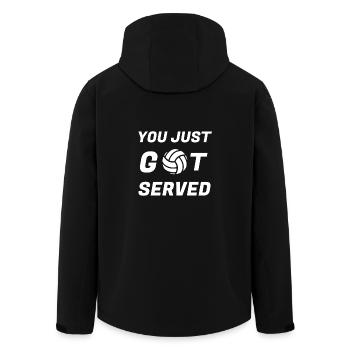 Vous venez d'être servi - volleyball - volleyball - Veste softshell homme en polyester recyclé Stanley/Stella - noir - Dos - AI Model Male 185 light (185cm)