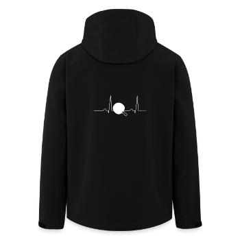 Tischtennis Herzschlag - Recycelte Männer Softshell-Jacke von Stanley/Stella - Schwarz - Hinten - AI Model Male 185 light (185cm)