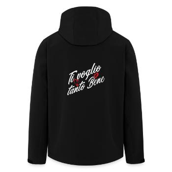 Ich liebe Dich Liebe Italienisch - Recycelte Männer Softshell-Jacke von Stanley/Stella - Schwarz - Hinten - AI Model Male 185 light (185cm)
