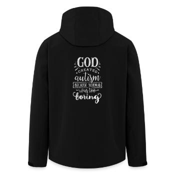 Autisme - Veste softshell homme en polyester recyclé Stanley/Stella - noir - Dos - AI Model Male 185 light (185cm)