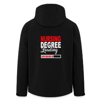 Nursing Degree Loading Geschenk T-Shirt Ausbildung - Recycelte Männer Softshell-Jacke von Stanley/Stella - Schwarz - Hinten - AI Model Male 185 light (185cm)
