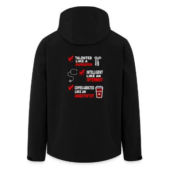 Surgeon Internist Anaesthetist Geschenkidee Shirt - Recycelte Männer Softshell-Jacke von Stanley/Stella - Schwarz - Hinten - AI Model Male 185 light (185cm)