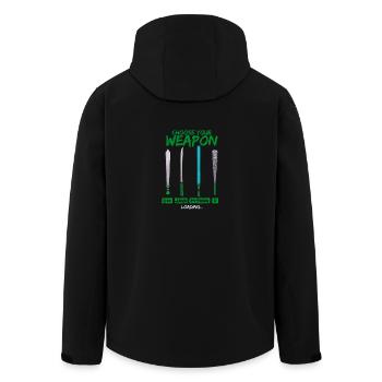 Cool Programmer Shirt Choose Your Weapon C ++ Java - Men’s Recycled Softshell Jacket by Stanley/Stella - black - Back - AI Model Male 185 light (185cm)