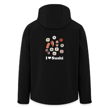 Sushi Ich liebe Sushi Asiatische Küche Fast Food - Recycelte Männer Softshell-Jacke von Stanley/Stella - Schwarz - Hinten - AI Model Male 185 light (185cm)