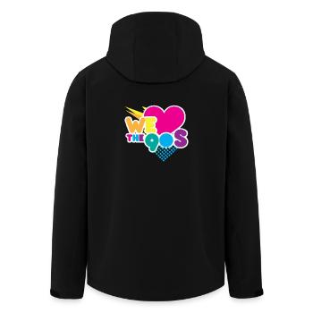 We Love the 90's - Recycelte Männer Softshell-Jacke von Stanley/Stella - Schwarz - Hinten - AI Model Male 185 light (185cm)