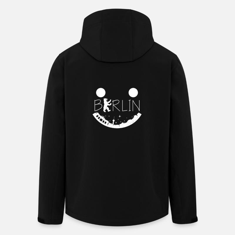 Ours de Berlin - Veste softshell homme en polyester recyclé Stanley/Stella - noir
