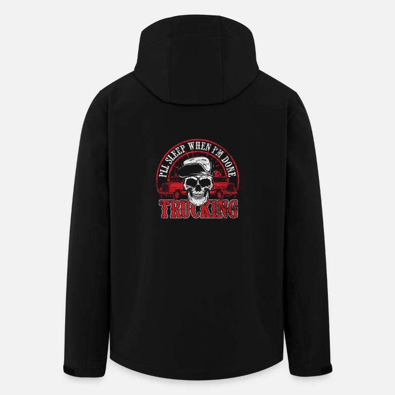 LKW Fahrer - Recycelte Männer Softshell-Jacke von Stanley/Stella - Schwarz