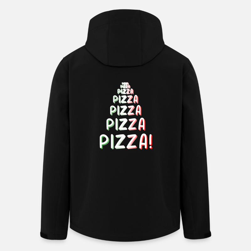 Pizza Pizza Pizza - Men’s Recycled Softshell Jacket by Stanley/Stella - black