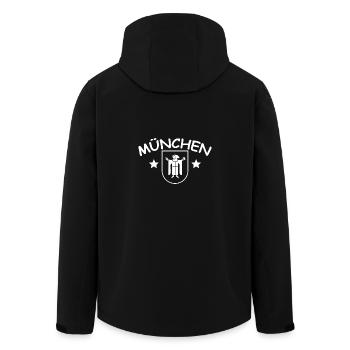 München - Recycelte Männer Softshell-Jacke von Stanley/Stella - Schwarz - Hinten - AI Model Male 185 light (185cm)