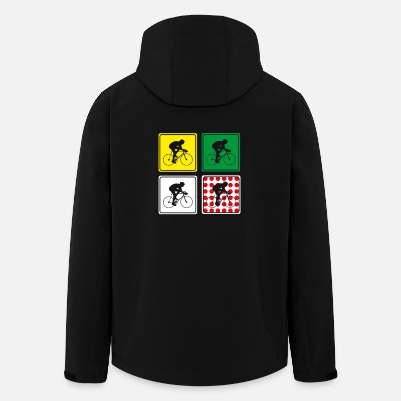 France vélo cyclisme course maillots vélo de route - Veste softshell homme en polyester recyclé Stanley/Stella - noir