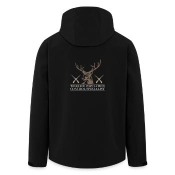Spécialiste des animaux sauvages Chasseur Chasse Cadeau - Veste softshell homme en polyester recyclé Stanley/Stella - noir - Dos - AI Model Male 185 light (185cm)