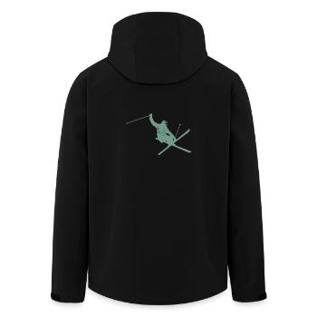 Freestyle ski jump vintage gift - Men’s Recycled Softshell Jacket by Stanley/Stella - black - Back - AI Model Male 185 light (185cm)