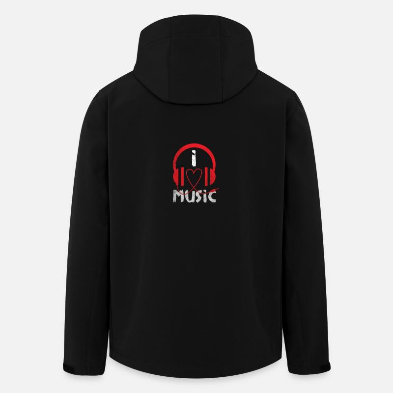 I Love Music - Men’s Recycled Softshell Jacket by Stanley/Stella - black