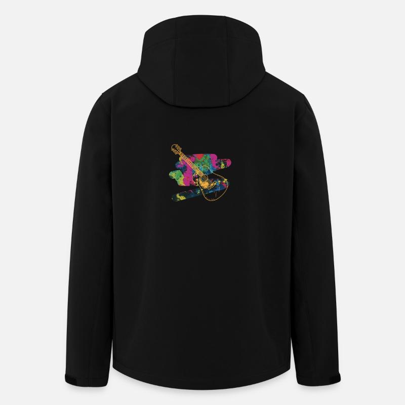 guitare acoustique - Veste softshell homme en polyester recyclé Stanley/Stella - noir