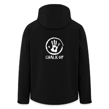 Chalk Up - Climbing Bouldering Powerlifting Gift - Men’s Recycled Softshell Jacket by Stanley/Stella - black - Back - AI Model Male 185 light (185cm)