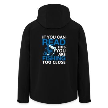 Zu Nahe Angler Fischer angeln fischen Geschenk - Recycelte Männer Softshell-Jacke von Stanley/Stella - Schwarz - Hinten - AI Model Male 185 light (185cm)