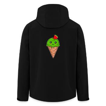 Süßes Melone Eis Cute Melon Ice Cream Geschenk - Recycelte Männer Softshell-Jacke von Stanley/Stella - Schwarz - Hinten - AI Model Male 185 light (185cm)
