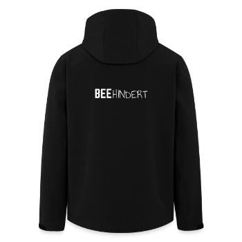BEEhindert Biene frech Spruch Girl Teenager - Recycelte Männer Softshell-Jacke von Stanley/Stella - Schwarz - Hinten - AI Model Male 185 light (185cm)