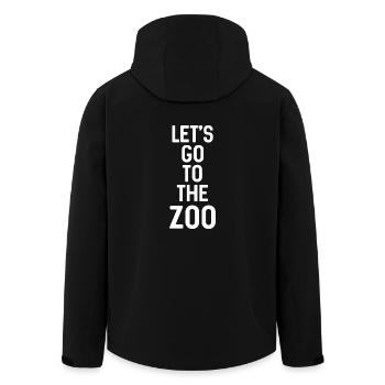 ZOO - ANIMAUX - LIONS - Veste softshell homme en polyester recyclé Stanley/Stella - noir - Dos - AI Model Male 185 light (185cm)