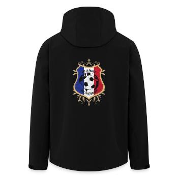 Drapeau français Couleurs nationales Paris Football - Veste softshell homme en polyester recyclé Stanley/Stella - noir - Dos - AI Model Male 185 light (185cm)
