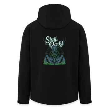 Team Groom Stag Party JGA - Men’s Recycled Softshell Jacket by Stanley/Stella - black - Back - AI Model Male 185 light (185cm)