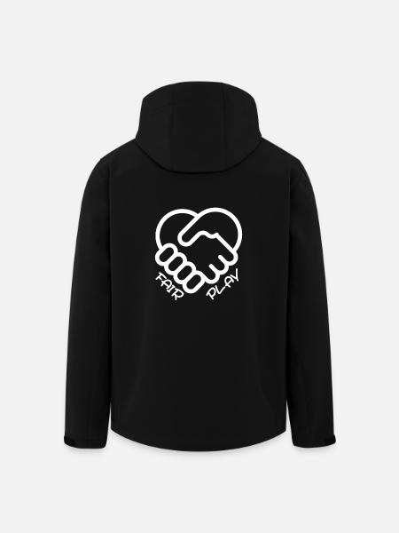 Hand Herz fair play Sport - Recycelte Männer Softshell-Jacke von Stanley/Stella - Schwarz