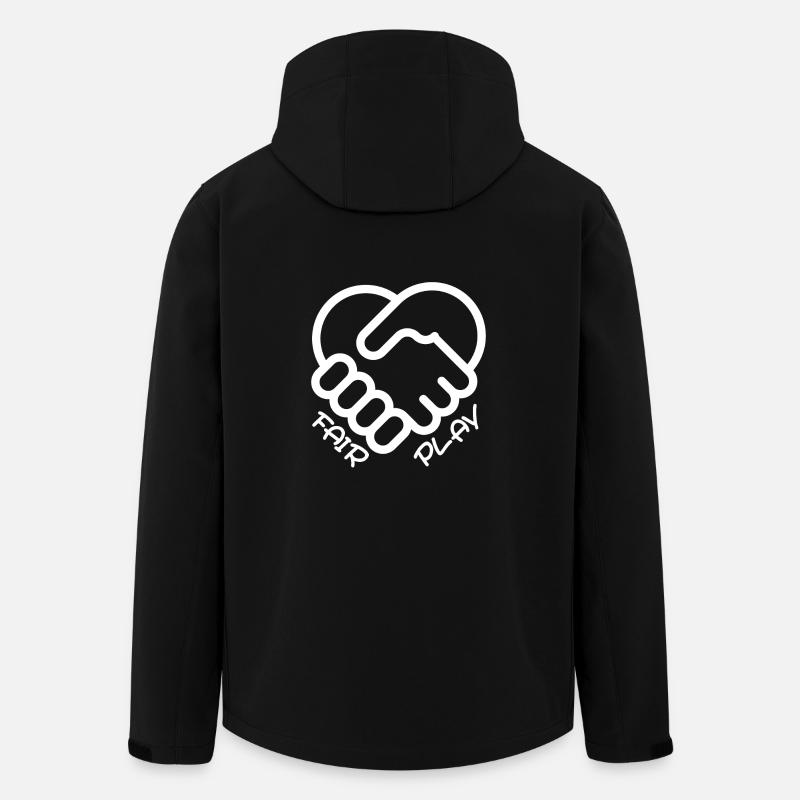 Hand Herz fair play Sport - Recycelte Männer Softshell-Jacke von Stanley/Stella - Schwarz
